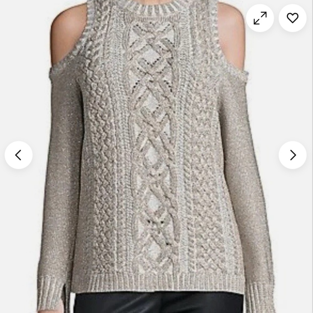 BCBG MAXAZRIA Women's ARLENE COLD SHOULDER SWEATER
